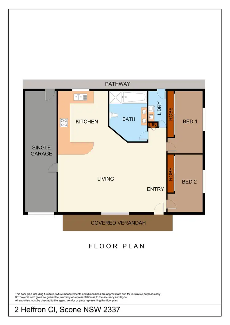 Floorplan of Homely house listing, 2 Heffron Close, Scone NSW 2337