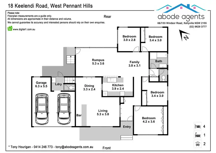 Floorplan of Homely house listing, 18 Keelendi Road, West Pennant Hills NSW 2125