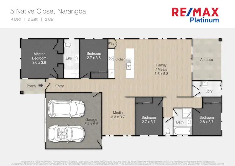 Floorplan of Homely house listing, 5 Native Close, Narangba QLD 4504