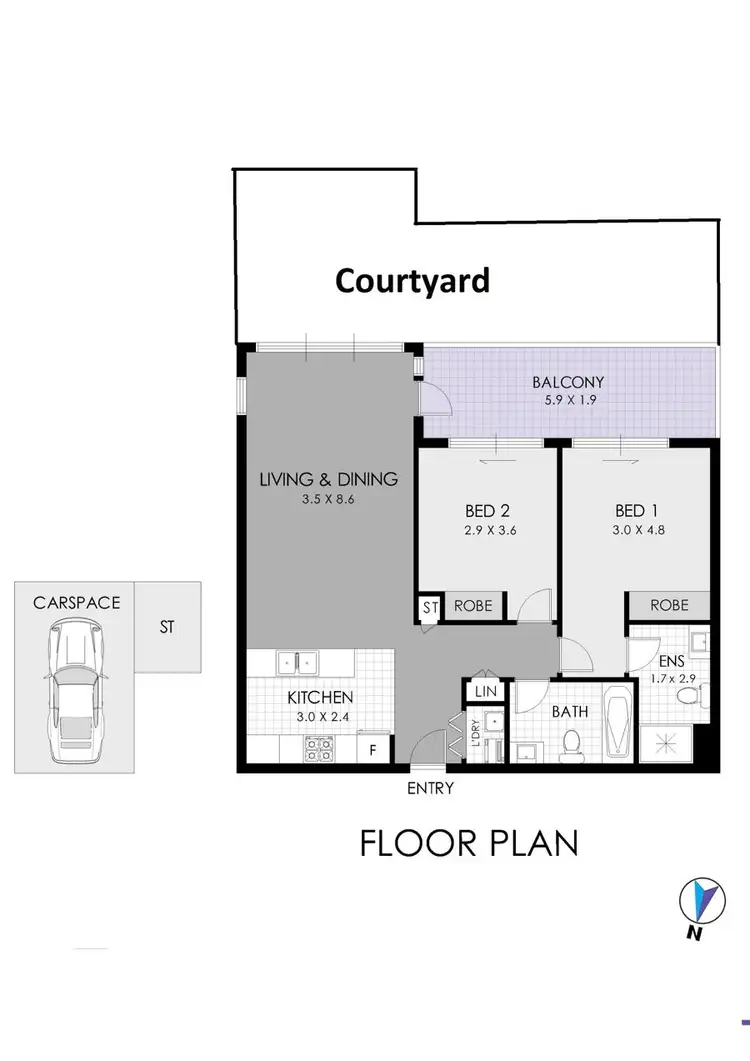 Floorplan of Homely apartment listing, 204/64 Charlotte Street, Campsie NSW 2194