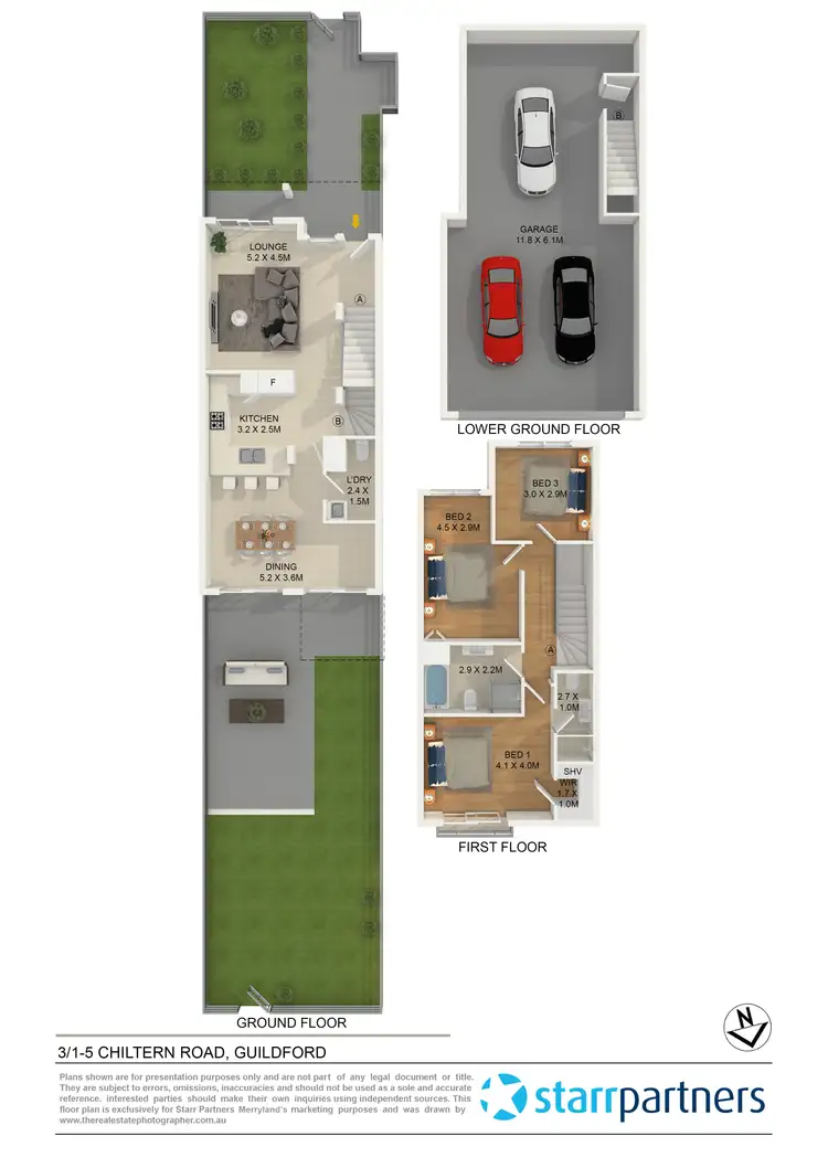 Floorplan of Homely townhouse listing, 3/1-5 Chiltern Road, Guildford NSW 2161