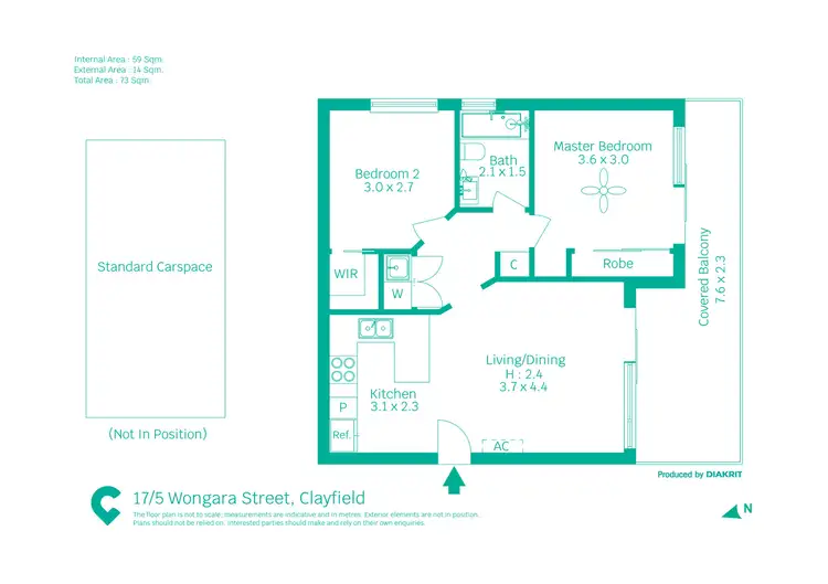 Floorplan of Homely unit listing, 17/5 Wongara Street, Clayfield QLD 4011