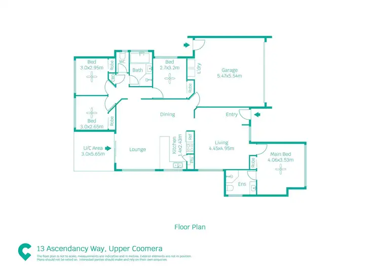 Floorplan of Homely house listing, 13 Ascendancy Way, Upper Coomera QLD 4209