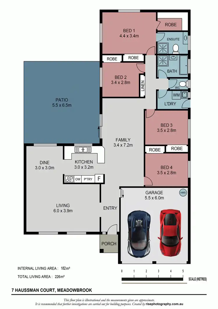 Floorplan of Homely house listing, 7 Haussman Ct, Meadowbrook QLD 4131