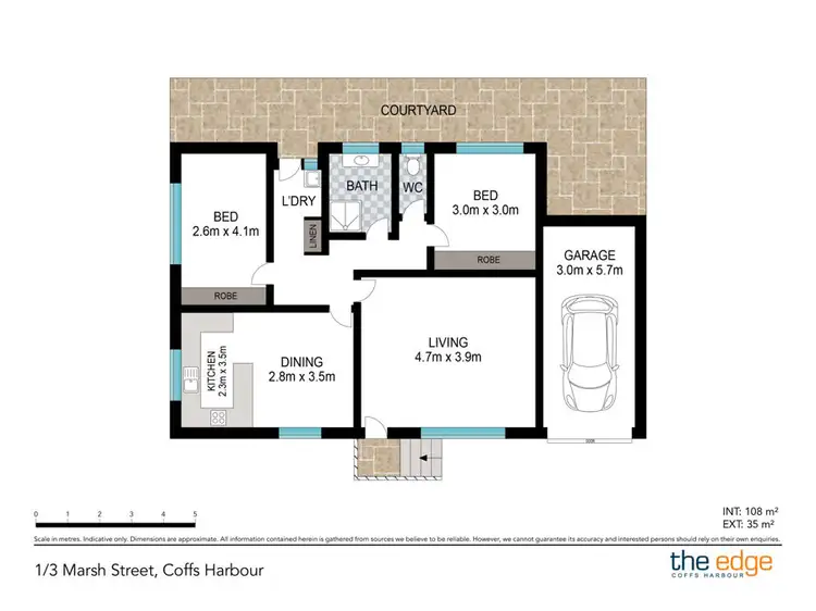 Floorplan of Homely villa listing, 1/3 Marsh Street, Coffs Harbour NSW 2450