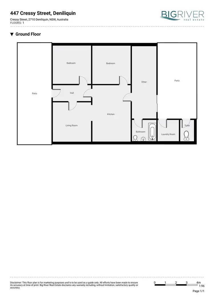 Floorplan of Homely house listing, 447 Cressy Street, Deniliquin NSW 2710
