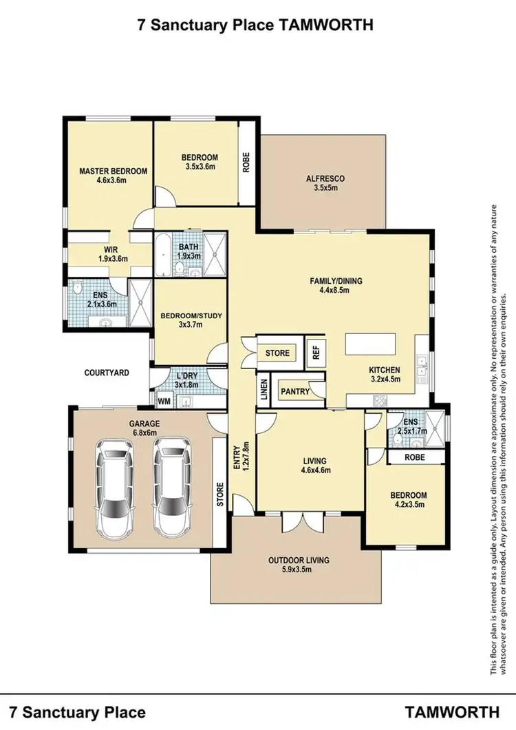 Floorplan of Homely house listing, 7 Sanctuary Place, Tamworth NSW 2340