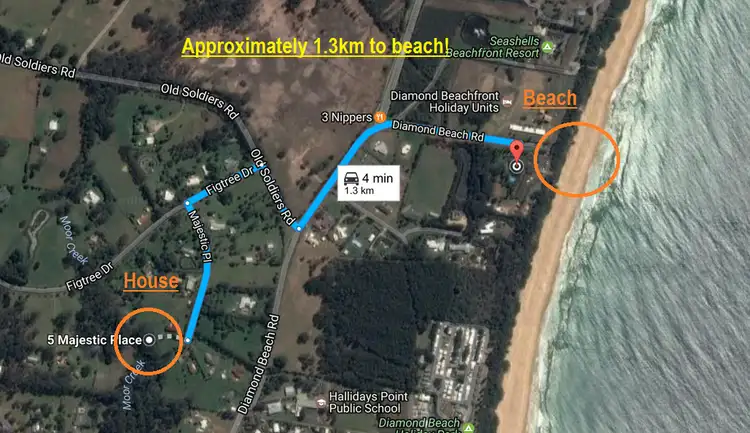 Floorplan of Homely house listing, 5 Majestic Place, Diamond Beach NSW 2430