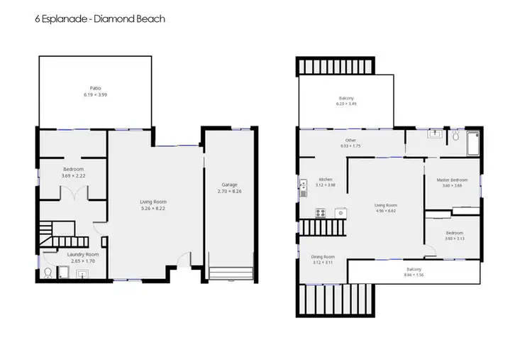Floorplan of Homely house listing, 6 Escapade Avenue, Diamond Beach NSW 2430