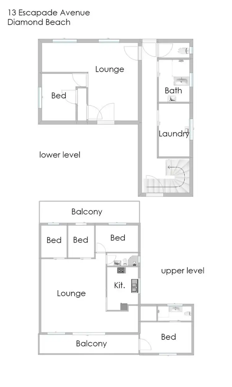 Floorplan of Homely house listing, 13 Escapade Avenue, Diamond Beach NSW 2430