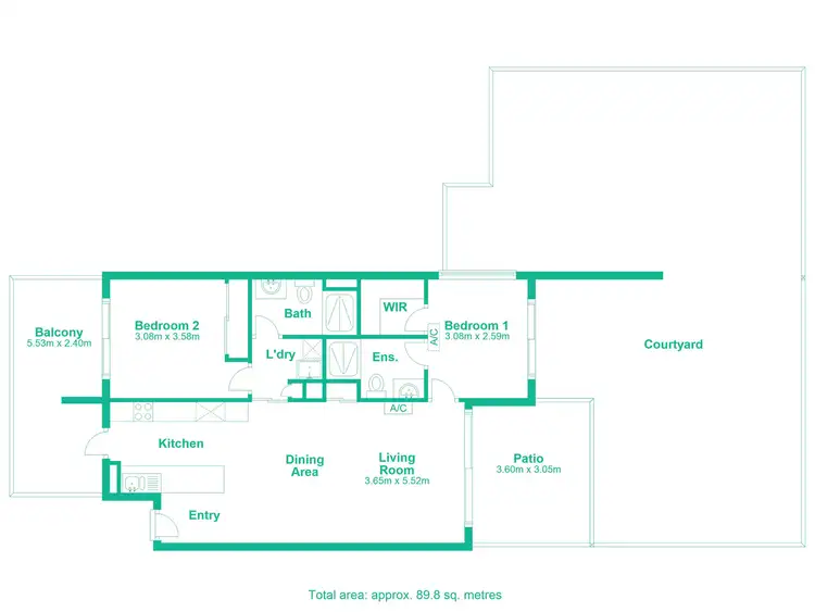 Floorplan of Homely townhouse listing, 6/11 Rolleston Street, Keperra QLD 4054