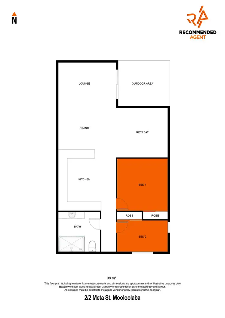 Floorplan of Homely unit listing, 2/2 Meta Street, Mooloolaba QLD 4557