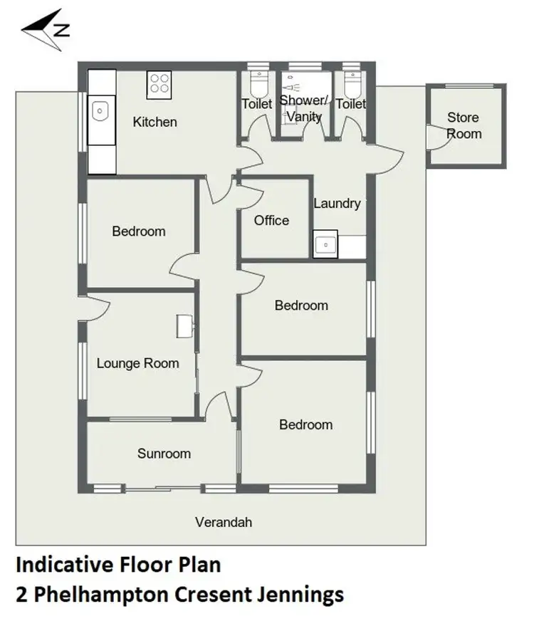 Floorplan of Homely house listing, 2 Phelhampton Crescent, Jennings NSW 4383