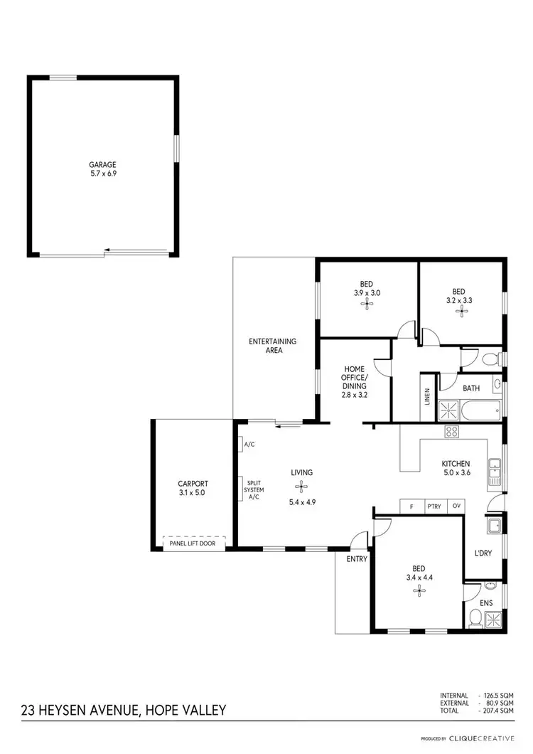 Floorplan of Homely house listing, 23 Heysen Avenue, Hope Valley SA 5090