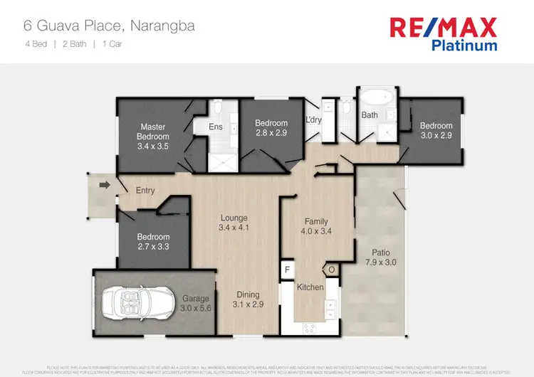 Floorplan of Homely house listing, 6 Guava Place, Narangba QLD 4504