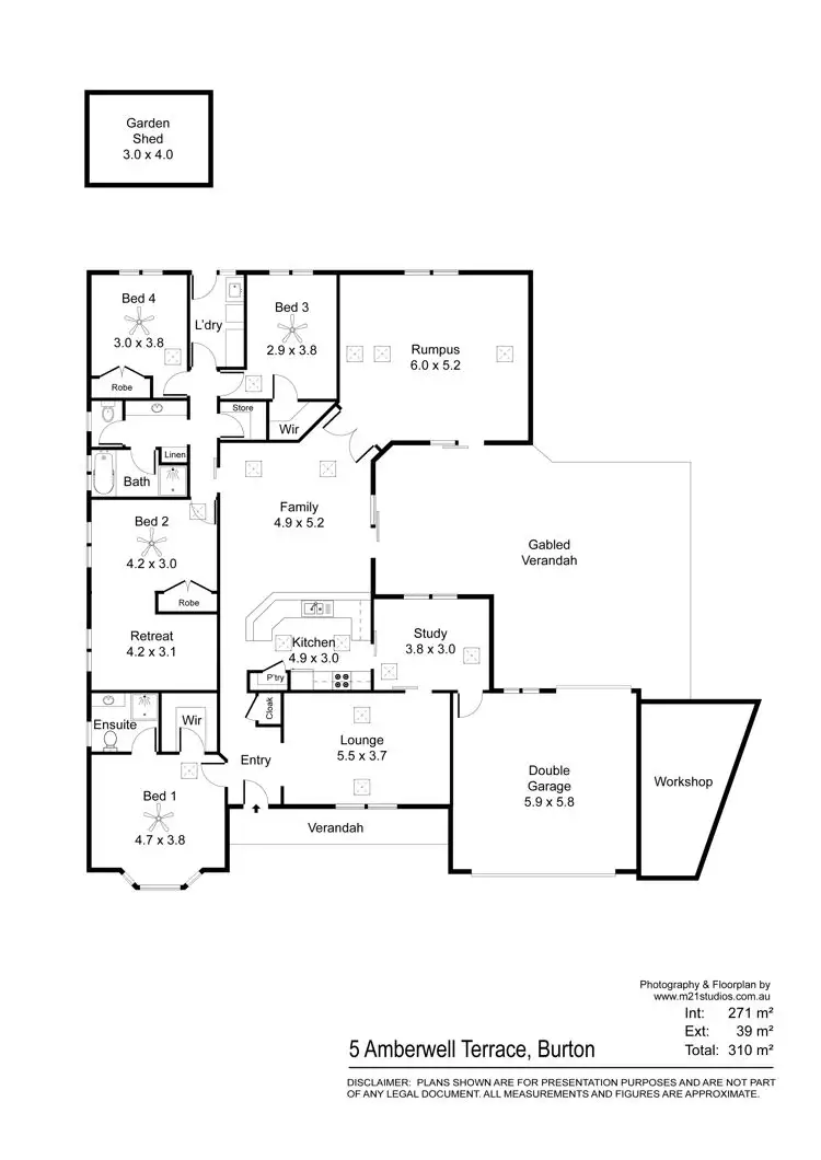 Floorplan of Homely house listing, 5 Amberwell Terrace, Burton SA 5110