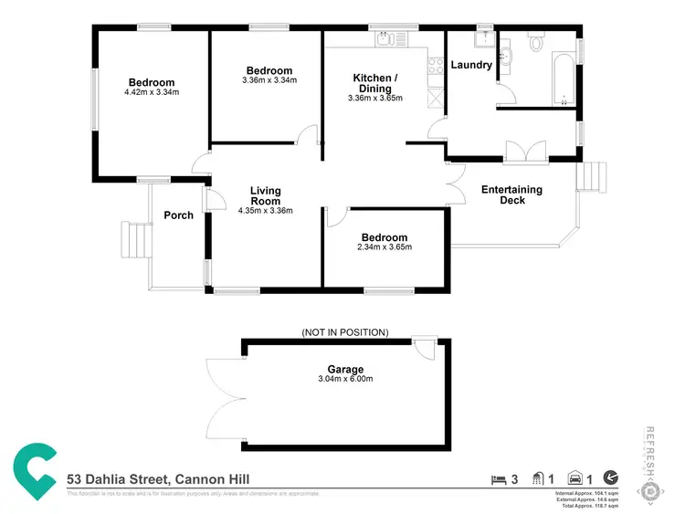 Floorplan of Homely house listing, 53 Dahlia Street, Cannon Hill QLD 4170