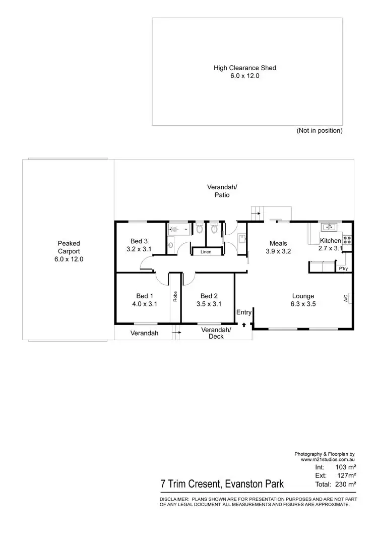 Floorplan of Homely house listing, 7 Trim Crescent, Evanston Park SA 5116