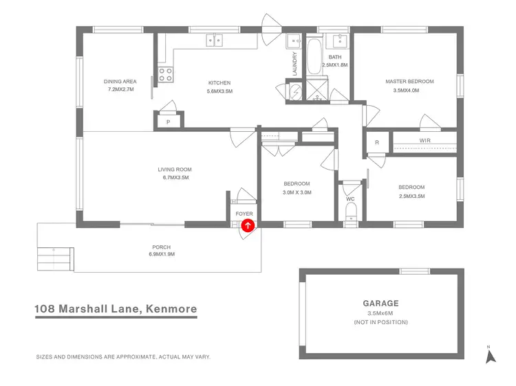 Floorplan of Homely house listing, 108 Marshall Lane, Kenmore QLD 4069