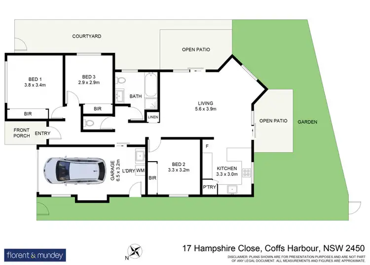 Floorplan of Homely house listing, 17 Hampshire Cl, Coffs Harbour NSW 2450