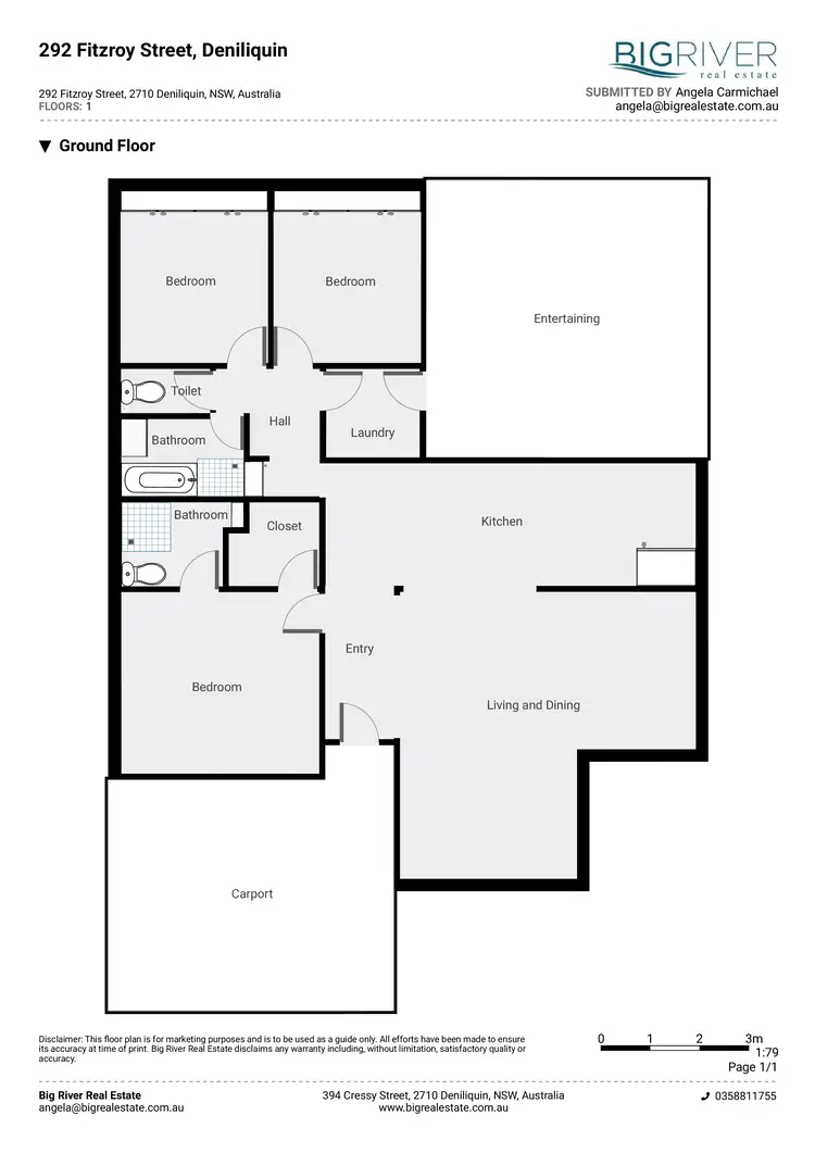 Floorplan of Homely house listing, 292 Fitzroy Street, Deniliquin NSW 2710