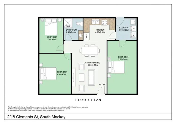 Floorplan of Homely unit listing, 2/18 Clements Street, South Mackay QLD 4740