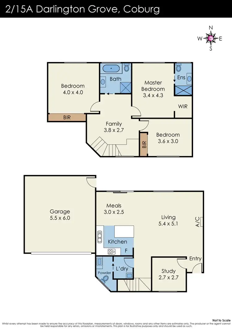 Floorplan of Homely townhouse listing, 2/15A Darlington Grove, Coburg VIC 3058