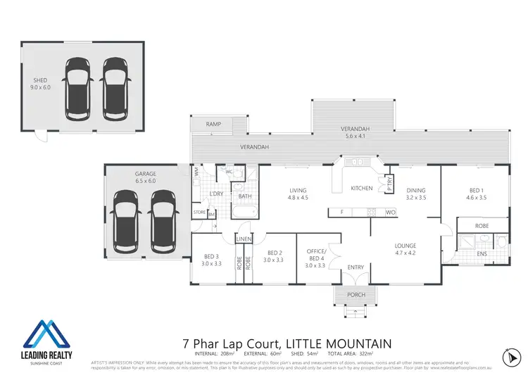 Floorplan of Homely house listing, 7 Phar Lap Court, Little Mountain QLD 4551