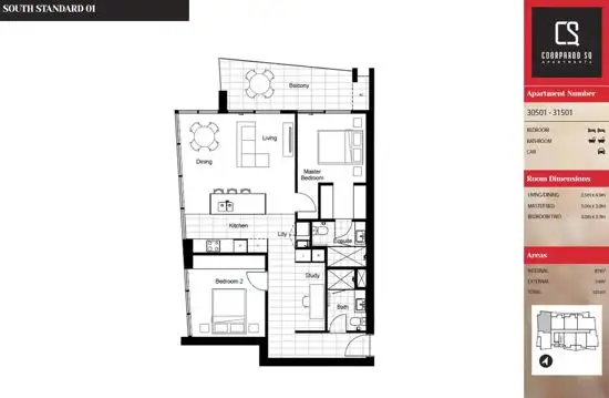 Floorplan of Homely apartment listing, 30801/300 Old Cleveland Road, Coorparoo QLD 4151
