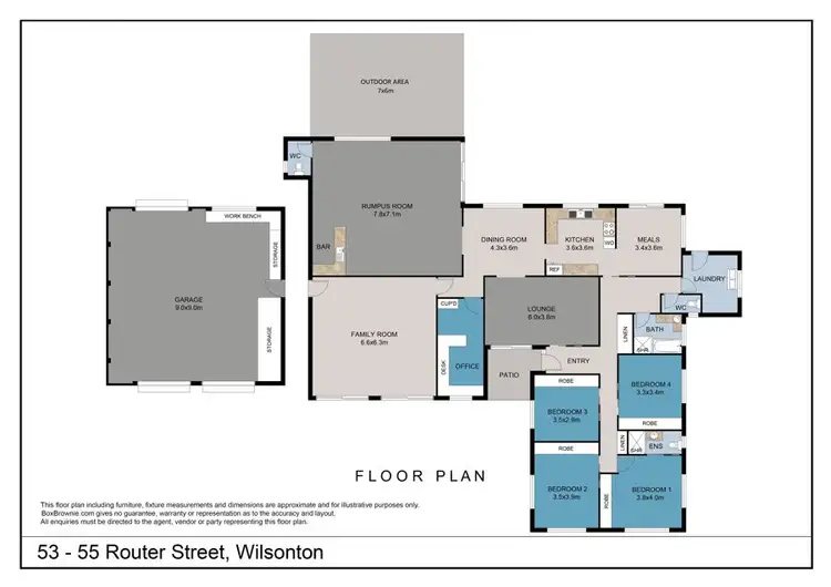 Floorplan of Homely house listing, 53-55 Router Street, Wilsonton QLD 4350