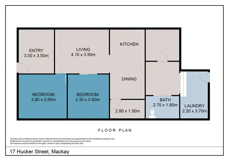Floorplan of Homely house listing, 17 Hucker Street, Mackay QLD 4740