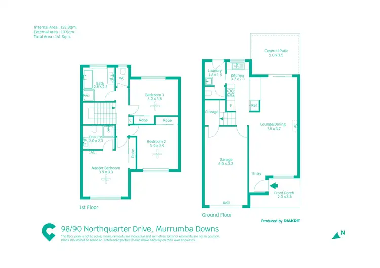 Floorplan of Homely townhouse listing, 98/90 Northquarter Drive, Murrumba Downs QLD 4503