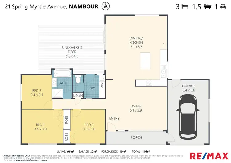 Floorplan of Homely house listing, 21 Spring Myrtle Avenue, Nambour QLD 4560