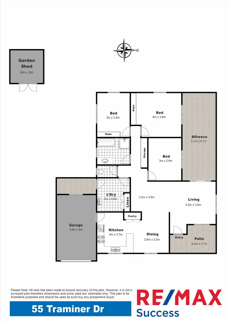 Floorplan of Homely house listing, 55 Traminer Drive, Wilsonton Heights QLD 4350