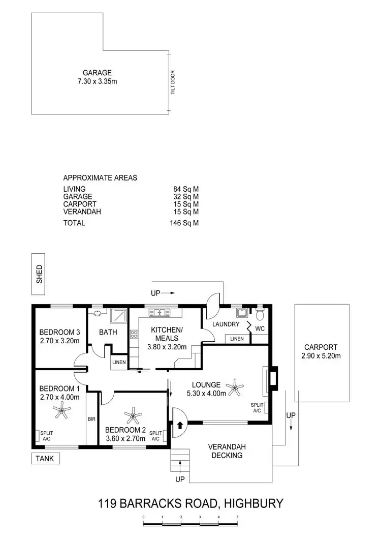 Floorplan of Homely house listing, 119 Barracks Road, Highbury SA 5089