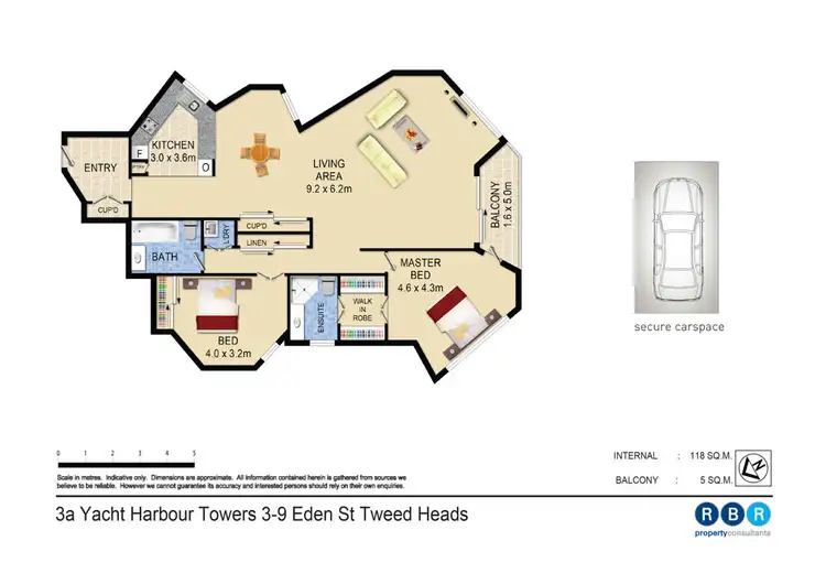 Floorplan of Homely unit listing, 3A/3-9 Eden Street, Tweed Heads NSW 2485