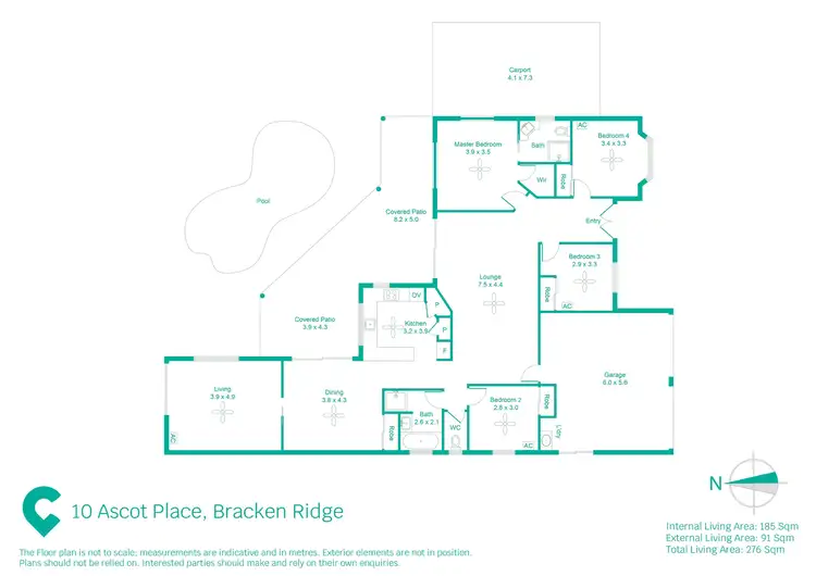 Floorplan of Homely house listing, 10 Ascot Place, Bracken Ridge QLD 4017