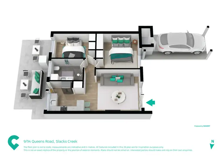 Floorplan of Homely townhouse listing, 9/94 Queens Road, Slacks Creek QLD 4127