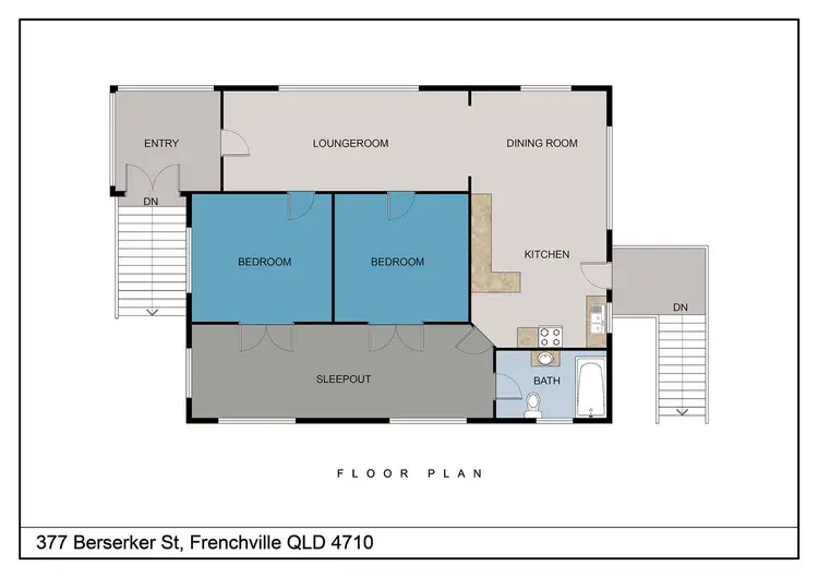 Floorplan of Homely house listing, 377 Berserker Street, Frenchville QLD 4701