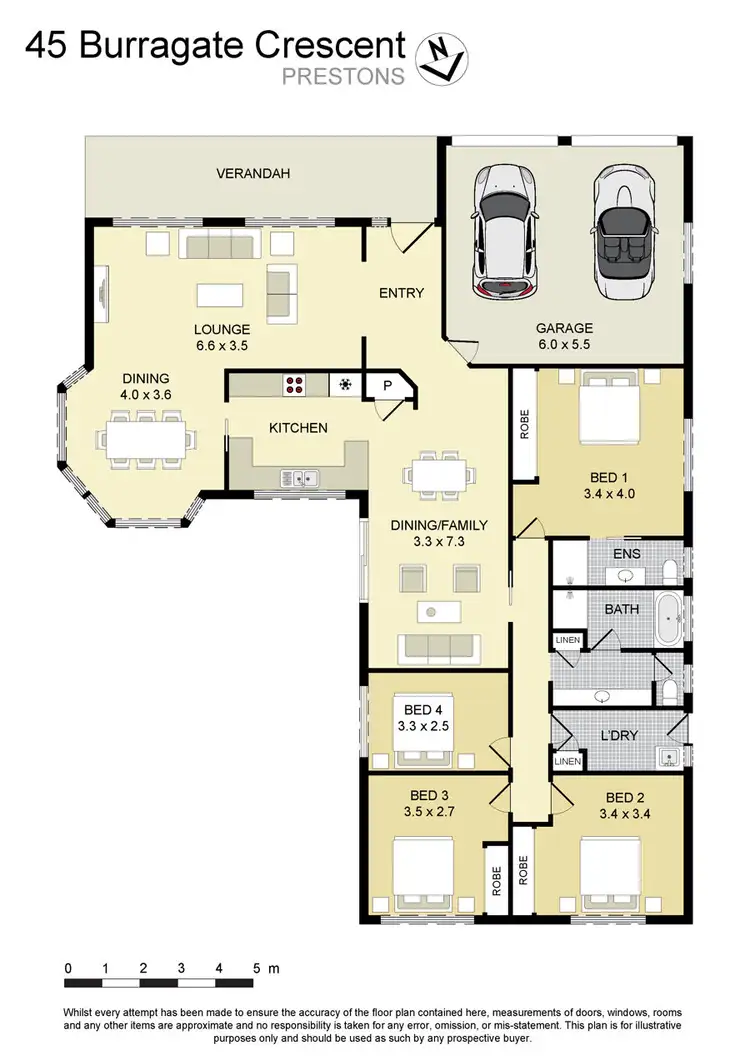 Floorplan of Homely house listing, 45 Burragate Crescent, Prestons NSW 2170