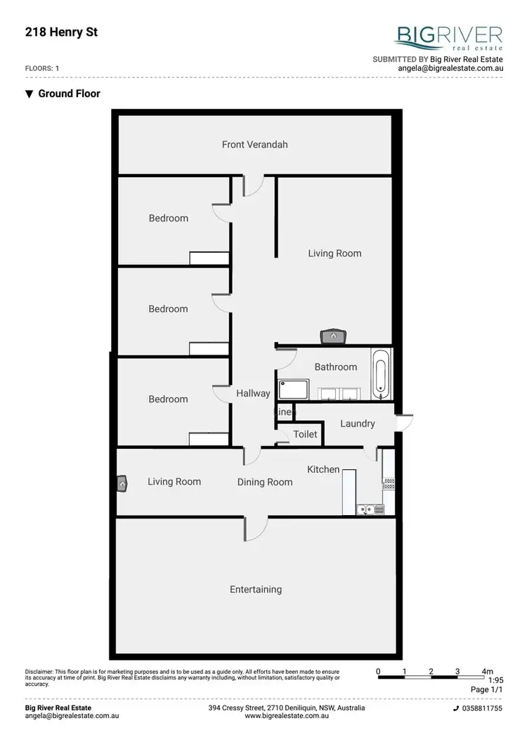 Floorplan of Homely house listing, 218 Henry Street, Deniliquin NSW 2710