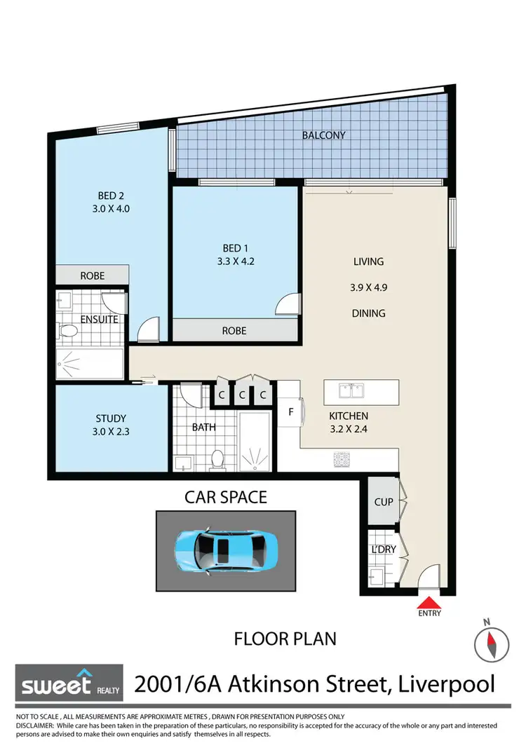 Floorplan of Homely apartment listing, 2001/6A Atkinson Street, Liverpool NSW 2170