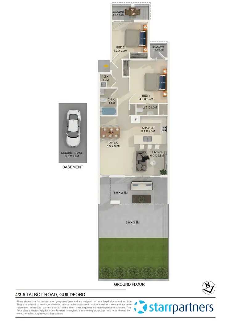 Floorplan of Homely unit listing, 4/3-5 Talbot Road, Guildford NSW 2161