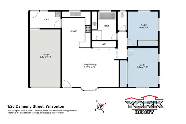 Floorplan of Homely unit listing, 1/26 Dalmeny Street, Wilsonton QLD 4350