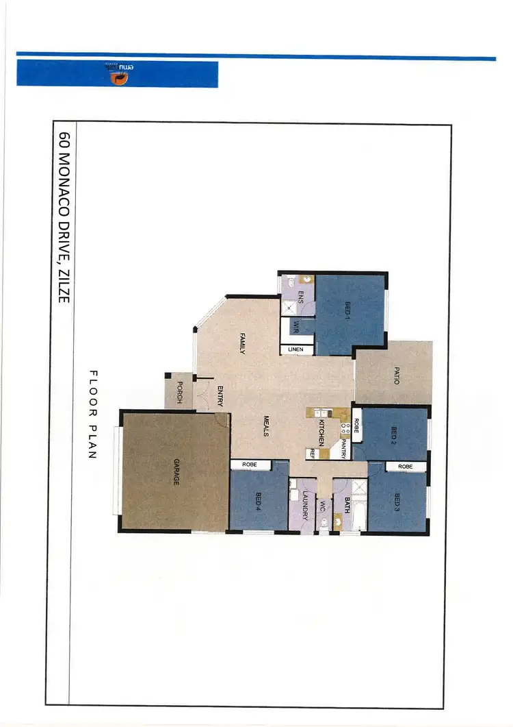 Floorplan of Homely house listing, 60 Monaco Drive, Zilzie QLD 4710