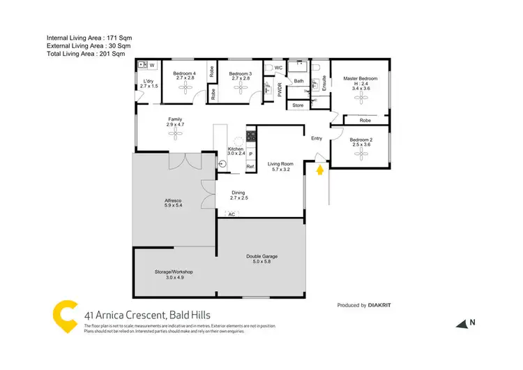 Floorplan of Homely house listing, 41 Arnica Crescent, Bald Hills QLD 4036