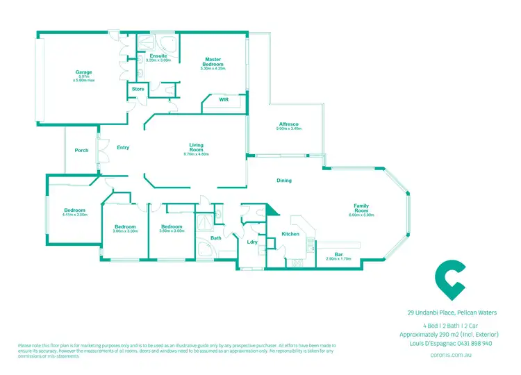 Floorplan of Homely house listing, 29 Undanbi Place, Pelican Waters QLD 4551