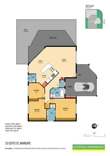 Floorplan of Homely house listing, 33 CUTTS STREET, Margate QLD 4019