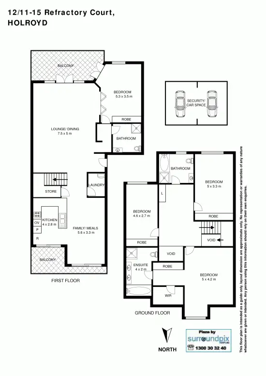 Floorplan of Homely unit listing, 12/11-15 Refractory Court, Holroyd NSW 2142