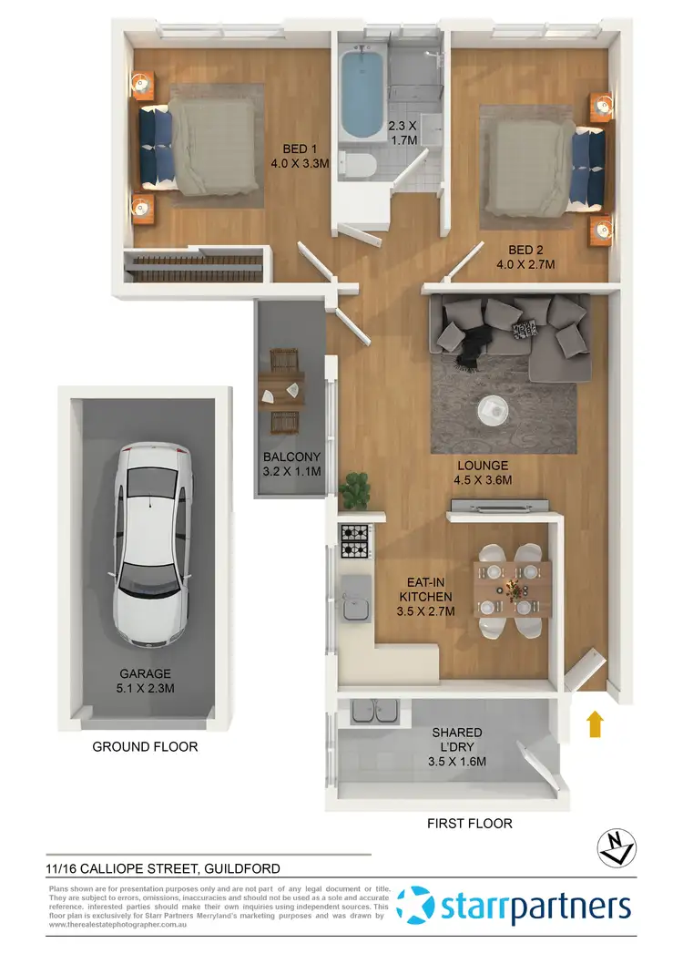Floorplan of Homely unit listing, 11/16 Calliope Street, Guildford NSW 2161